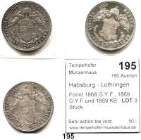 Österreich - Ungarn,Habsburg - Lothringen Franz Josef I. 1848 - 1916 Forint 1868 G.Y.F.; 1869 G.Y.F und 1869 KB.  LOT 3 Stück.