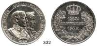 Deutsche Münzen und Medaillen,Sachsen Johann 1854 - 1873 Vereinsdoppeltaler 1872.  Goldene Hochzeit.  Kahnt 479.  AKS 160.  Jg. 133.  Thun 352.  Dav. 899.