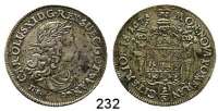 Deutsche Münzen und Medaillen,Pommern Karl XI. von Schweden 1660 - 1697 1/3 Taler 1675 D.S.  9,83 g.  AAJ (S.B.) 131.