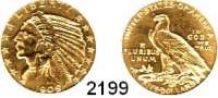 AUSLÄNDISCHE MÜNZEN,U S A  5 Dollars 1909 D.  (7,52g fein).  Schön 139.  KM 129.  Fb. 151.  GOLD.