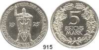R E I C H S M Ü N Z E N,Weimarer Republik  5 Reichsmark 1925 E.  Jaeger 322.  Rheinland.
