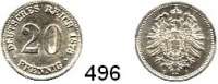 R E I C H S M Ü N Z E N,Kleinmünzen  20 Pfennig 1873 G.  Jaeger 5.