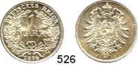 R E I C H S M Ü N Z E N,Kleinmünzen  1 Mark 1874 C.  Jaeger 9.
