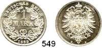 R E I C H S M Ü N Z E N,Kleinmünzen  1 Mark 1883 D.  Jaeger 9.