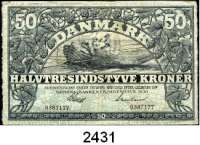 P A P I E R G E L D,AUSLÄNDISCHES  PAPIERGELD Dänemark 50 Kronen 1930. Unterschriften  Lange/Svendsen.  Pick 27 a.