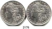 AUSLÄNDISCHE MÜNZEN,U S A  Morgan Dollar 1883 O und 1885.  Kahnt/Schön 78.  KM 110.  LOT. 2 Stück.