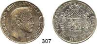 Deutsche Münzen und Medaillen,Hessen - Homburg Ferdinand 1848 - 1866 Vereinstaler 1861.  Kahnt 270.  AKS 172.  Jg. 9.  Thun 202.  Dav. 714.