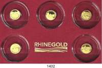 AUSLÄNDISCHE MÜNZEN,Salomon-Inseln  10 Dollars 2020 (5x 1/50 Unze Gold).  Rheingold, Burgen entlang des Rheins.  Im Originaletui mit Zertifikat.